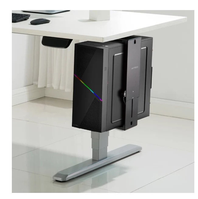 Soporte de Escritorio Acteck para CPU Vault Bow Pro BC434 Articulado Giratorio 180 Ajuste de altura 300-510mm Peso Max 10 Kg Negro  AC-936613 - Código: AC-936613 | Compra en Guadalajara