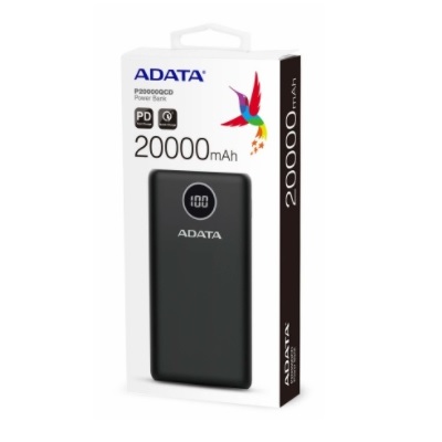 Cargador Portatil Dig Adata P20000Qcd Tipo C Negro AP20000QCD-DGT-CBK - ADATA