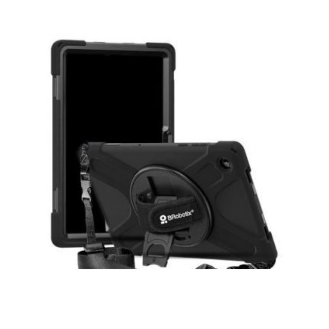 BRobotix Funda De Uso Rudo Con Correa Y Giro 360 Para Samsung Galaxy A11 X230 Negro - Ghia