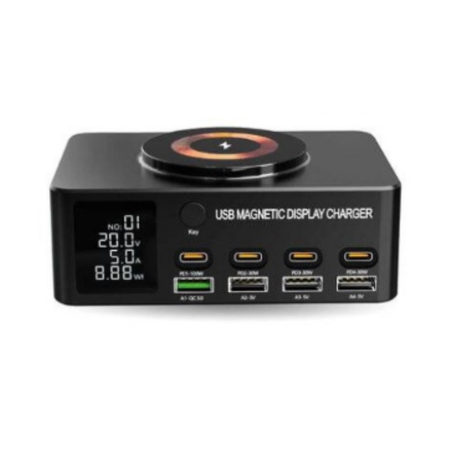 BROBOTIX ESTACIN DE CARGA MAGN  TICA CUENTA CON 4 PUERTOS USB 4 - Código: 406467 | Compra en Guadalajara