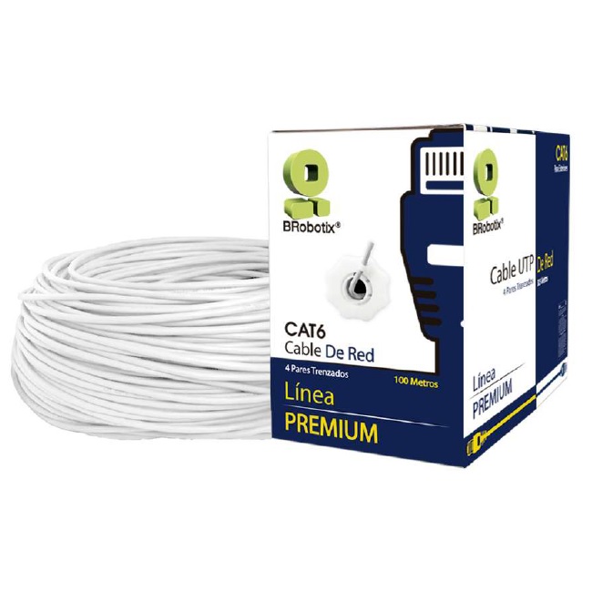 BOBINA CAT6 PARA INTERIORES CCA  UTP BLANCO 100 METROS - Código: 6006788 | Compra en Guadalajara