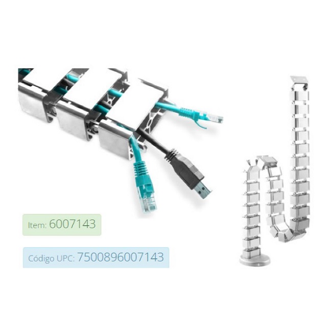 Organizador Brobotix de cables en vertical articulado color Plata  6007143 - Código: 6007143 | Compra en Guadalajara