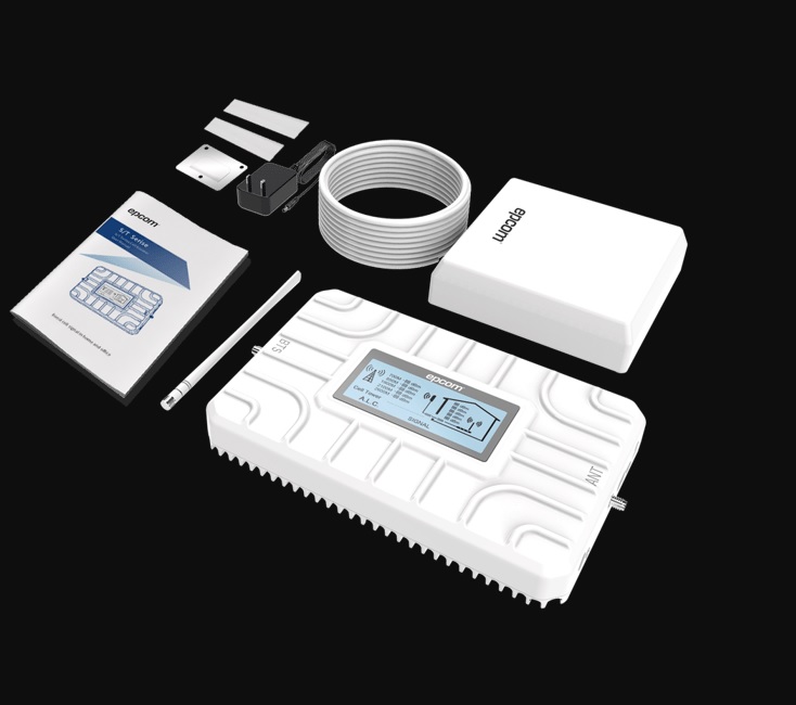 Kit Amplificador de Señal Celular 5G / Mejora las llamadas convencionales y VoLTE / Soporta los datos de las tecnologías 2G 3G 4G y 5G de TELCEL ATT MOVISTAR y OMV de Altán / Cubre hasta 200 m2. EP-5G-PBT - Código: EP-5G-PBT | Compra en Guadalajara