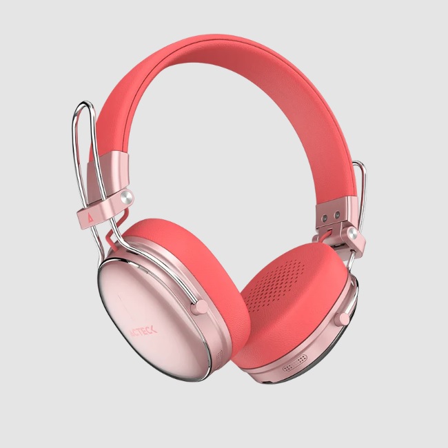 Audífonos Inalámbricos Over Ear Luxe Chic HP710 Elite Salmon Bluetooth 5.4 Cancelación de ruido Híbrido Microfono Omnidireccional  AC-940894 - Código: AC-940894 | Compra en Guadalajara