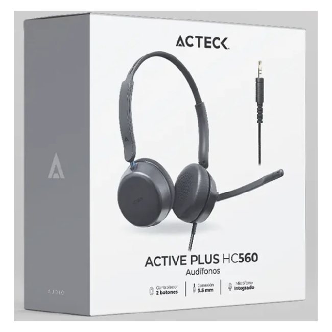 Auriculares Alambricos Acteck con Micrófono Active Pro HC560 Negro AC-942935 - Turtle Beach