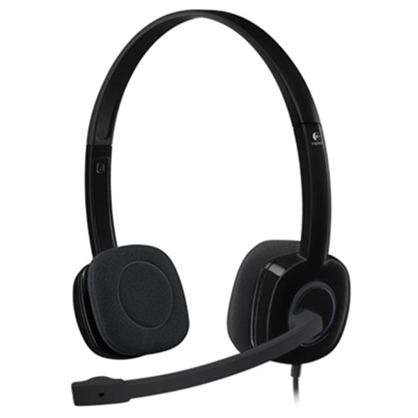 981-000587 Diadema Logitech H151 Alambrica 3.5mm con microfono para PC/MAC/LINUX/ANDROID  981-000587