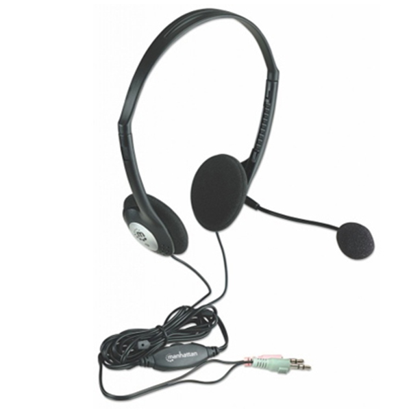 AUDIFONO C/MICROFONO MANHATTAN ESTANDAR PLASTICO  164429 - Código: 164429 | Compra en Guadalajara