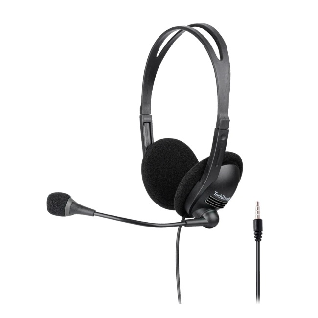 DIADEMA CON MICROFONO Y CONEXCION 3.55 Mm TECHZONE - Código: TZACDIA01 | Compra en Guadalajara
