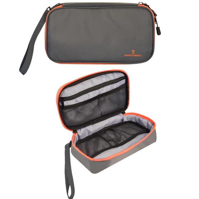 Estuche Perfect Choice organizador de Accesorios Portátil y Compacto Norbag color Gris con Naranja  PC-082965 - Código: PC-082965 | Compra en Guadalajara