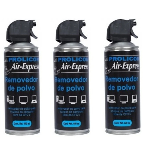 Aire comprimido Prolicom 440ml paquete con 3piezas removedor de polvo  367394 - Código: 367394 | Compra en Guadalajara