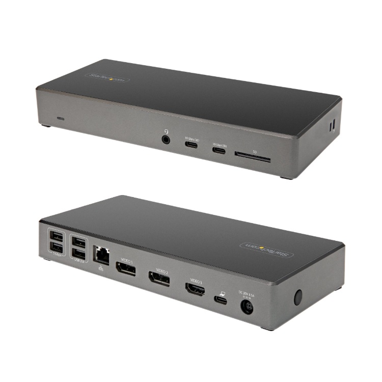 Docking Startech Station USB C - Dock USB Tipo C de 3 Monitores 4K con DP 1.4 y DSC 2x DP y 1x HDMI PD de 100W 6x USB 2x 10Gbps - 3 Pantallas - Código: DK31C2DHSPD | Compra en Guadalajara