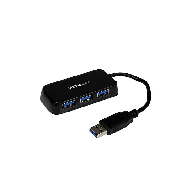 HUB STARTECH CONCENTRADOR ADAPTADOR USB 3.0 SUPER SPEED PARA LAPTOP DE 4 PUERTOS SALIDAS Negro  ST4300MINU3B - Código: ST4300MINU3B | Compra en Guadalajara