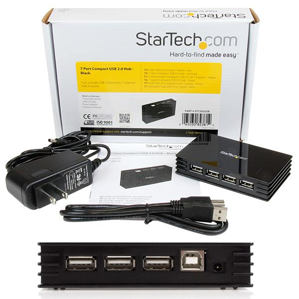 HUB CONCENTRADOR USB 20  COMPACTO DE 7 PUERTOS USB HI SPEED - Código: ST7202USB | Compra en Guadalajara