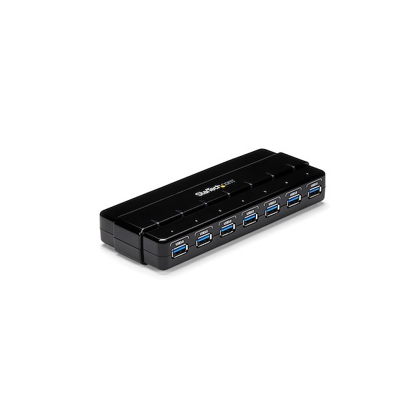 HUB CONCENTRADOR USB 30  7 PUERTOS CON ALIMENTACION - Código: ST7300USB3B | Compra en Guadalajara