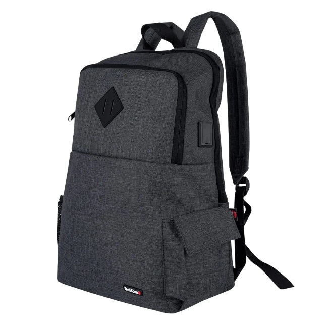 Mochila Techzone True Black para portatil 15 Grix Oxford  TZ21LBP03-B - Código: TZ21LBP03-B | Compra en Guadalajara