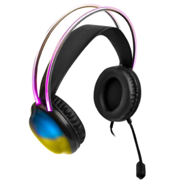 Diadema Voltred gamer transparente RGB Helumo  V-930730 - Código: V-930730 | Compra en Guadalajara