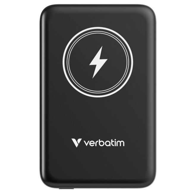Cargador magnetico Verbatim inalambrico de 10000 MAH color Negro - Naceb Technology