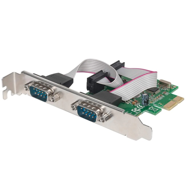Tarjeta Serial PCI Express MANHATTAN 152082 152082 Tarjeta Serial PCI Express De Dos Puertos DB9 Para Instalación En Buses PCI Express X1 X4 X8 Y X16 - Código: 152082 | Compra en Guadalajara