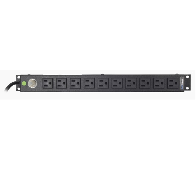 Tomacorriente Horizontal Pdu De 10 Contactos Nema 515R Rack 19 1Ur Voltaje EntradaSalida 120Vca15A HTCM-1U-10C - HTCM-1U-10C