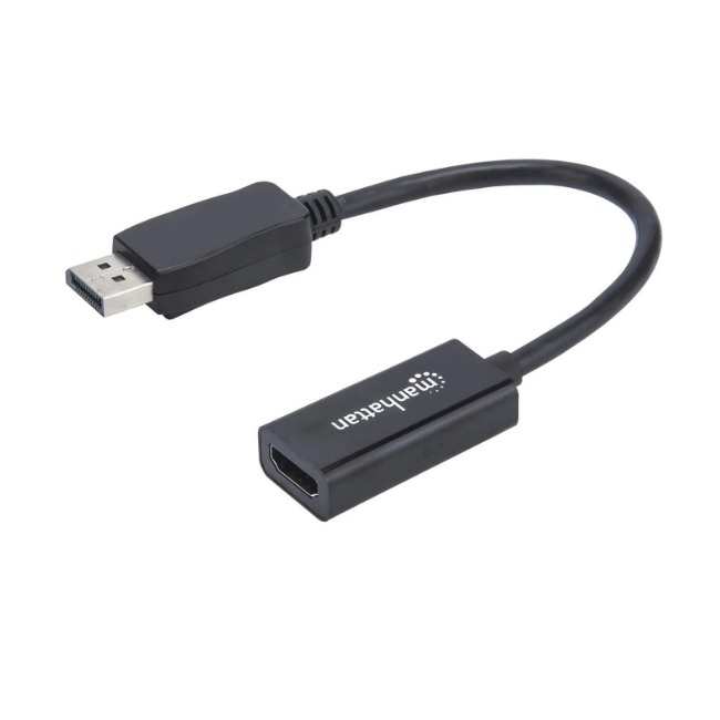 Adaptador Displayport MANHATTAN 151634 Adaptador Pasivo De DisplayPort Macho A HDMI Hembra 1080p A 60Hz Negro Convierte Una Señal DisplayPort En Una Señal HDMI - Código: 151634 | Compra en Guadalajara