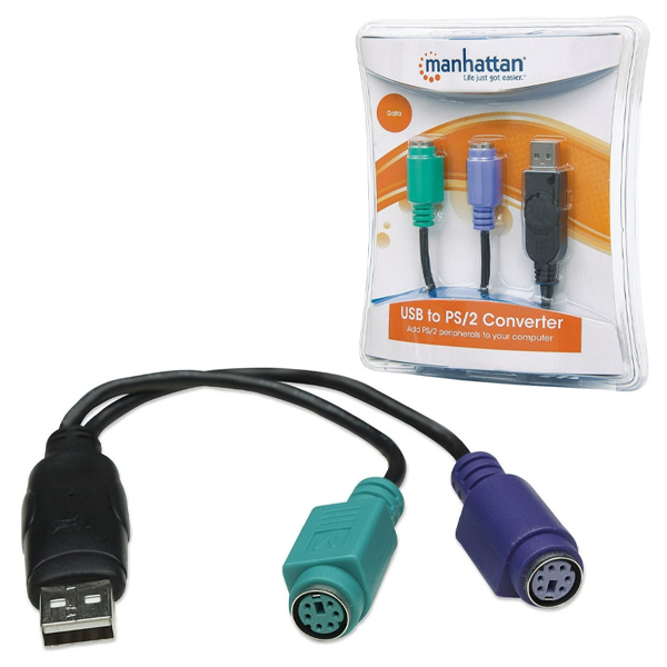 179027 CONVERTIDOR USB A PS/2 2PUERTOS CAJA  179027