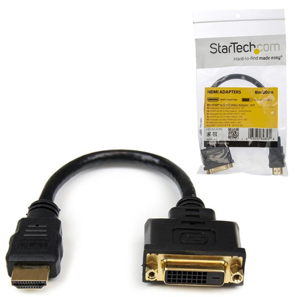 ADAPTADOR DE 20CM HDMI A DVI - DVI-D HEMBRA - HDMI MACHO - CABLE CONVERTIDOR DE VIDEO STARTECH HDDVIMF8IN  HDDVIMF8IN - Código: HDDVIMF8IN | Compra en Guadalajara
