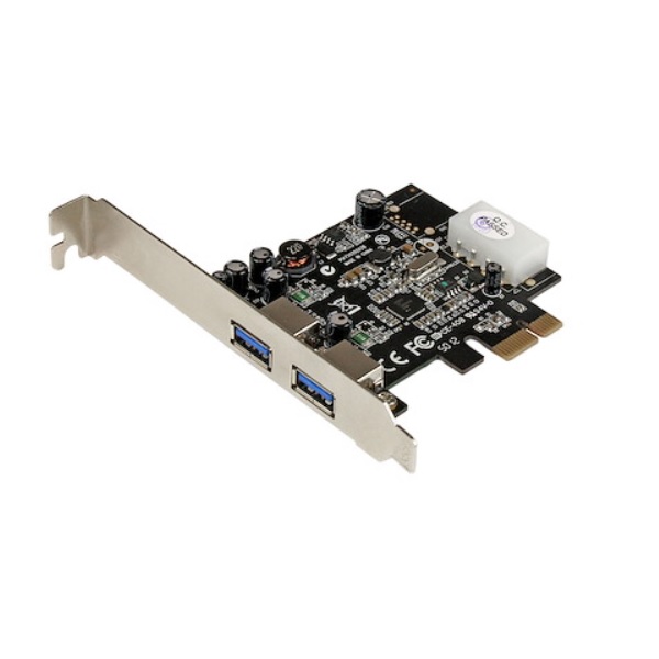 ADAPTADOR STARTECH TARJETA CONTROLADORA PCI EXPRESS PCI-E 2 PUERTOS USB 3.0 CON ALIMENTACION MOLEX  Y UASP -2 TOTAL USB PORT(s) - 2 USB 3.0 PORT(s) UPC 065030854603 - PEXUSB3S25