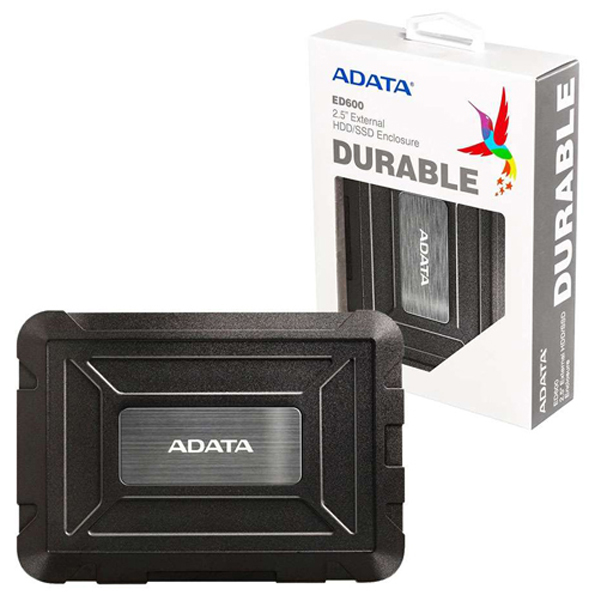 Enclosure Adata Antigolpes  Negro 2 5  Usb 3 0 Sata  Aed600 U31 Cbk  - ADATA