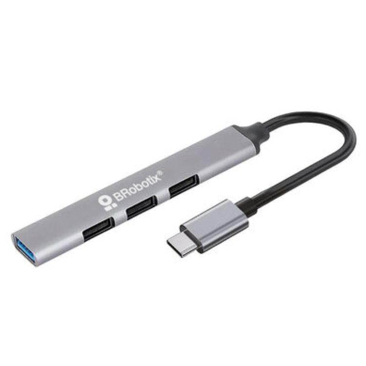 BROBOTIX HUB USB 30 CON 4 PUER  TOS USB-A CONECTOR TIPO C PLUG AN - Código: 6008058 | Compra en Guadalajara