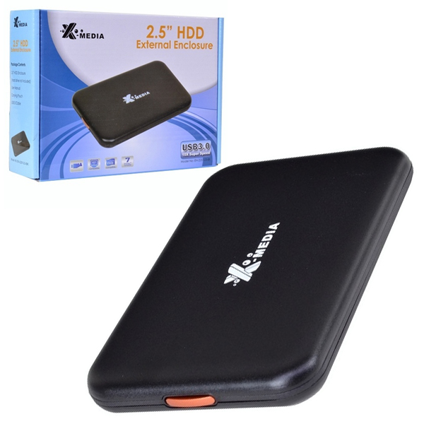 Kit p/crear HD 2.5 externo USB 3.0 SATA negro X-Media EN-2251U3 no compatible con discos SSD  XM-EN2251U3-BK - Código: XM-EN2251U3-BK | Compra en Guadalajara
