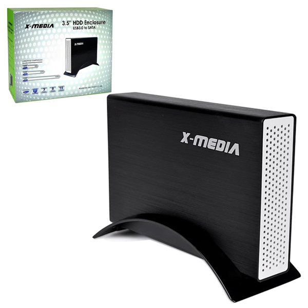 KIT P/CREAR HD 3.5 EXTERNO USB 3.0 SATA NEGRO XMEDIA EN-3251U3-BK  XM-EN3251U3-BK - Código: XM-EN3251U3-BK | Compra en Guadalajara