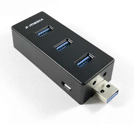 Hub 4 puertos USB3.0 X-Media XM-UH3004A expandible. Cuenta con adaptador AC  XM-UH3004A - Código: XM-UH3004A | Compra en Guadalajara