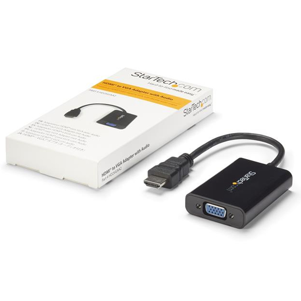 CONVERTIDOR ADAPTADOR HDMI A  VGA HD15 CON AUDIO 1920X1200 - Código: HD2VGAA2 | Compra en Guadalajara