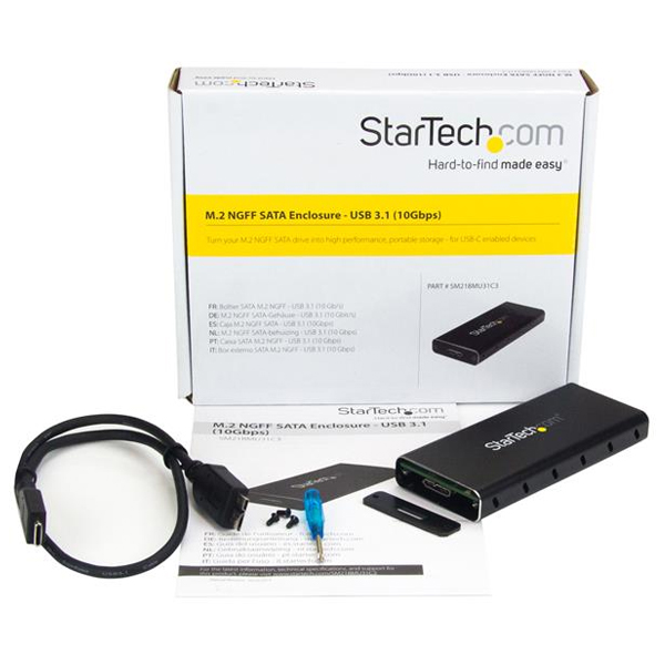 Gabinete Externo Usb 31 Carcasa Protectora De Disco Duro Usb A M2 Ngff  Gabinete Caja De Ssd M2 Para Ssds M2 Sata  Startechcom Mod Sm21Bmu31C3 SM21BMU31C3 - SM21BMU31C3