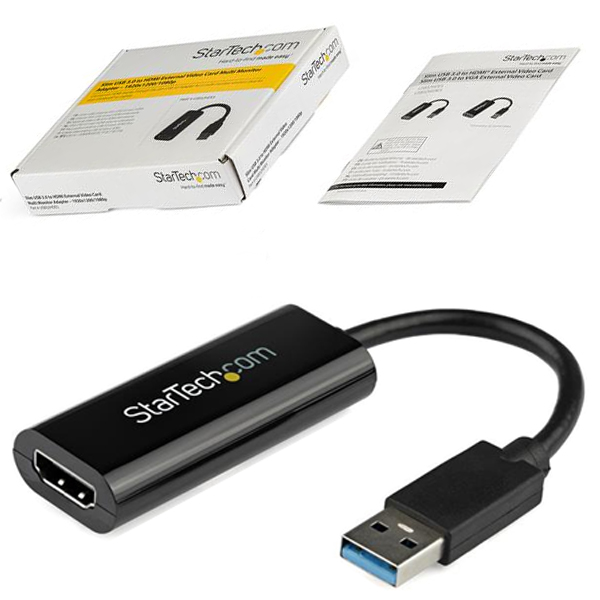 Adaptador De Video Externo  Tarjeta De Video Externa  Adaptador De Video Usb 30 A Hdmi  Solo Windows  Cable Convertidor Compacto  Startechcom Mod Usb32Hdes USB32HDES - USB32HDES