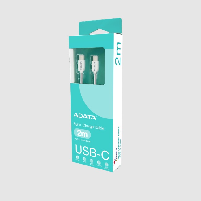 Cable ADATA USB C a USB C 2m blanco CACC-200PN-WH  CACC-200PN-WH - Código: CACC-200PN-WH | Compra en Guadalajara