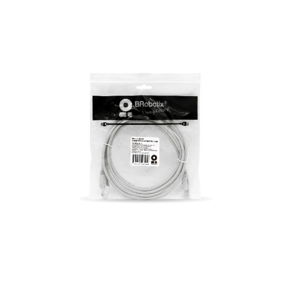 Cable De Red CAT 5E 1m BROBOTIX 497134 Cable De Red Cat5e 1 Mt RJ-45 RJ-45 100 Cobre Macho/Macho Contactos C/baño De Oro Gris 497134 BROBOTIX - Código: 497134 | Compra en Guadalajara
