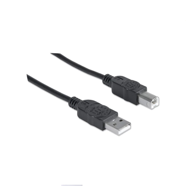 Cable USB MANHATTAN 333382 333382 Cable Para Impresora USB 2.0 De USB A Macho/ USB-B Macho 3 M Color Negro. - Código: 333382 | Compra en Guadalajara
