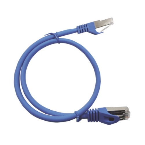 Patch Cord Cat6A 10G blindado 0.5M 1.64 ft AZUL LP-STP-6A-050-BU - Código: LP-STP-6A-050-BU | Compra en Guadalajara
