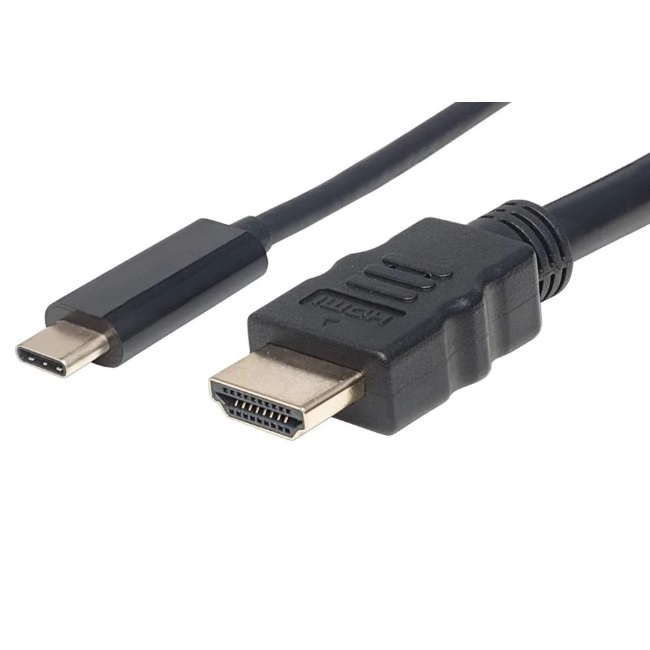 Cable Manhattan USB C a HDMI 1m v3.1 4K Negro  152235 - Código: 152235 | Compra en Guadalajara