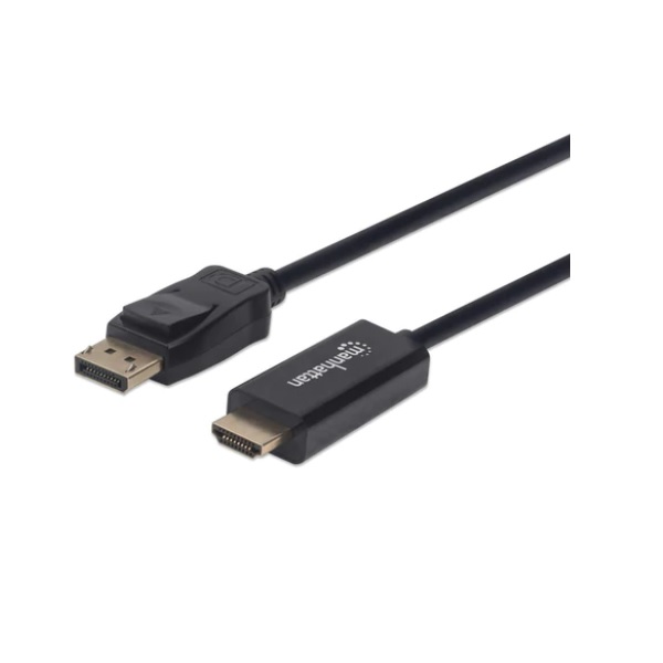 Cable DisplayPort A HDMI MANHATTAN 153188 153188 Cable DisplayPort Macho A HDMI Macho 3 M Resoluciones De Video Full-HD Hasta 1080p A 60Hz - Código: 153188 | Compra en Guadalajara