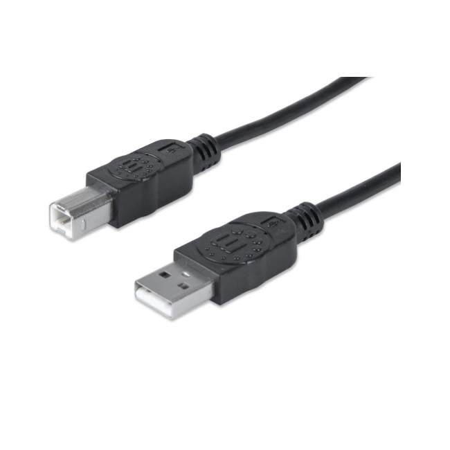 Cable USB MANHATTAN 306218 306218 Cable USB V2.0 A-B  0.9M Negro - Código: 306218 | Compra en Guadalajara