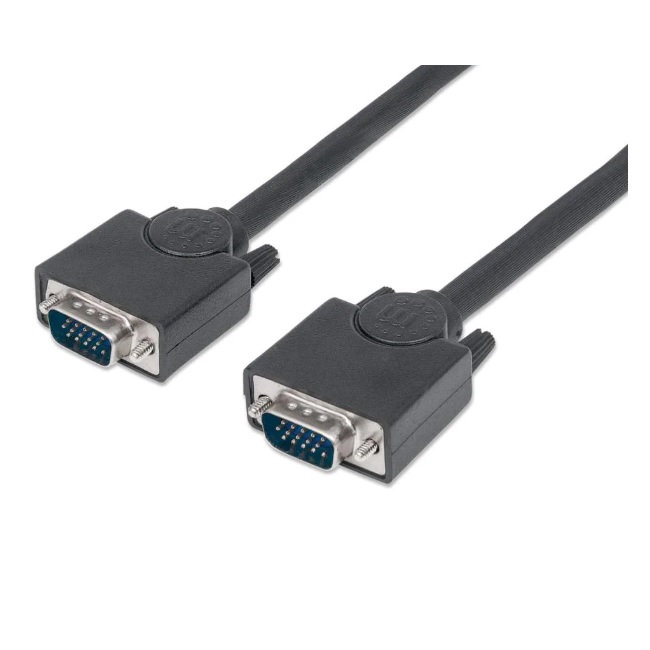 Cable VGA MANHATTAN 311731 311731 Cable SVGA HD15 Macho A HD15 Macho De 1.8m Color Negro Completamente Blindado Para Reducir La Interferencia EMI. - Código: 311731 | Compra en Guadalajara