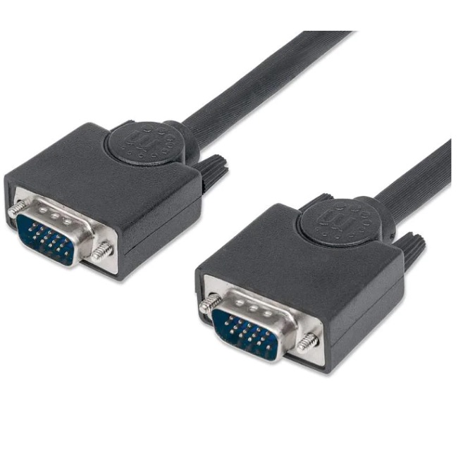 Cable VGA MANHATTAN 311748 311748 Cable SVGA HD15 Macho A HD15 Macho De 3.0m Color Negro Completamente Blindado Para Reducir La Interferencia EMI. - Código: 311748 | Compra en Guadalajara