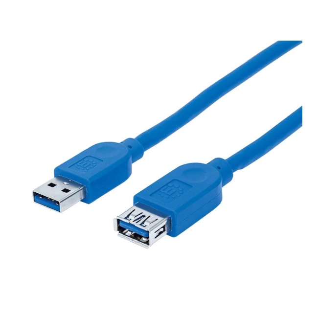 Cable Manhattan Extencion USB A 3.2 1m Azul  325394 - Código: 325394 | Compra en Guadalajara