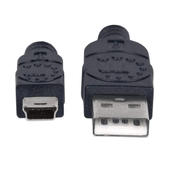Cable USB MANHATTAN 333375 333375 Cable USB 2.0 A Macho/ Mini-B Macho 480 Mbps 1.8 M Negro - Código: 333375 | Compra en Guadalajara