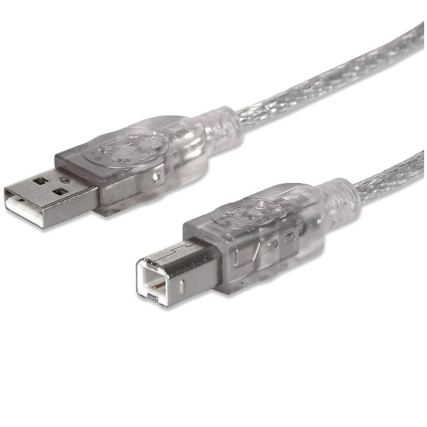 Cable USB MANHATTAN 333405 333405 Cable Para Dispositivos USB B De Alta Velocidad USB Tipo A Macho A USB Tipo B Macho Color Plata. - Código: 333405 | Compra en Guadalajara