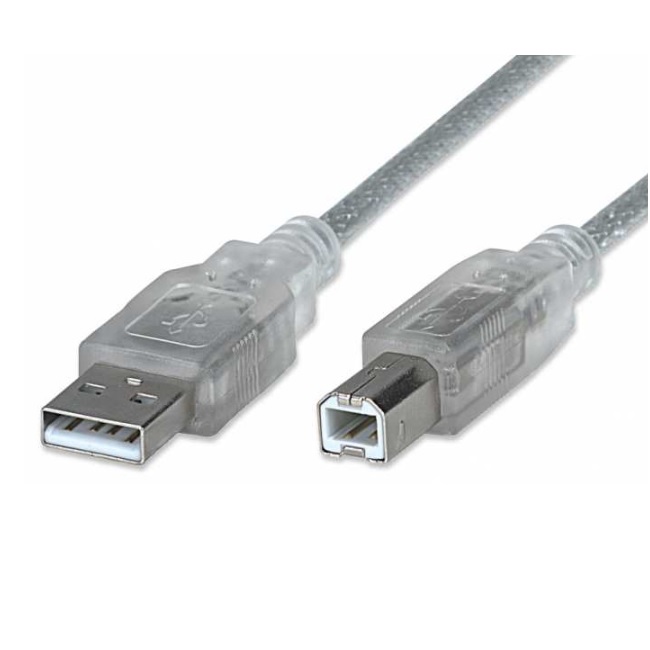 CABLE USB 2.0 A-B 4.5 MTS PLATA  340465 - Código: 340465 | Compra en Guadalajara