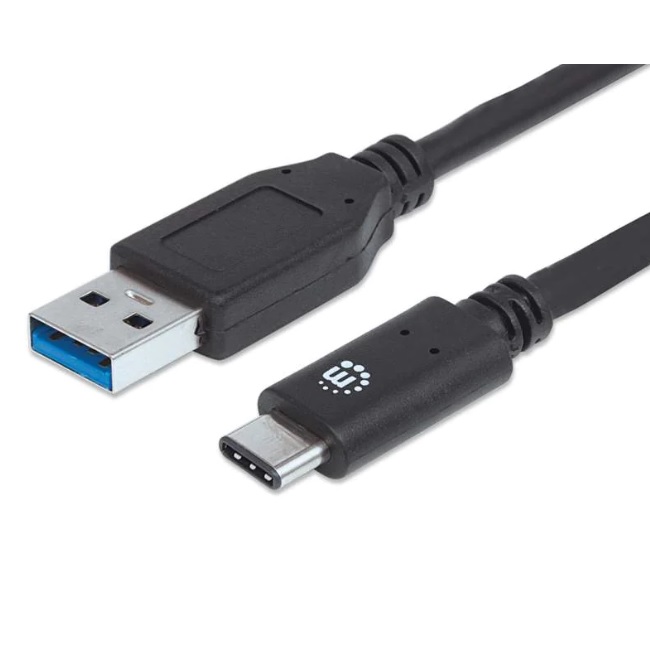 Cable Manhattan USB-C V3.1 C-A 1M Negro  353373 - Código: 353373 | Compra en Guadalajara