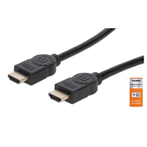 Cable Manhattan HDMI 1m 4K 60Hz 3D Blindado con Ethernet Negro  354837 - Código: 354837 | Compra en Guadalajara